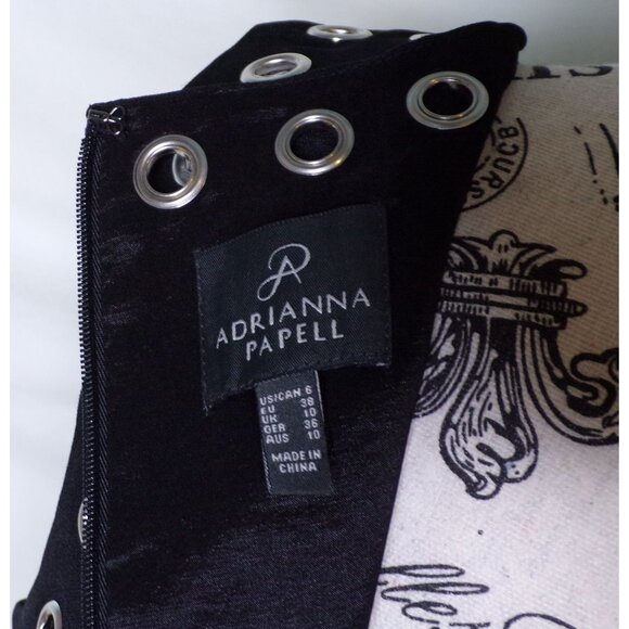 🆕 Adrianna Papell Grommet Studded Shift Dress 6 Black - Picture 13 of 13